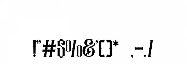 Bastille Vredeburg Demo フォント その他の文字