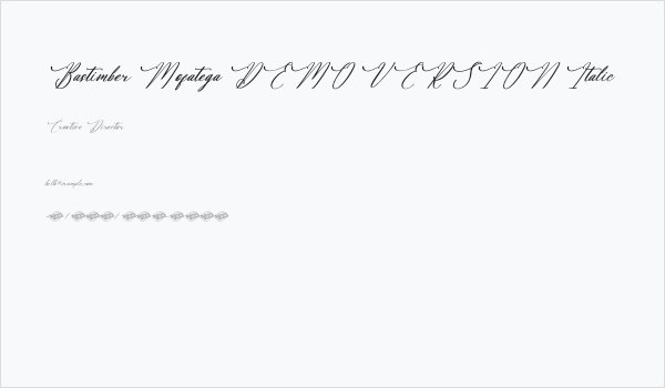 Bastimber Mofatega DEMO VERSION Italic Business Card