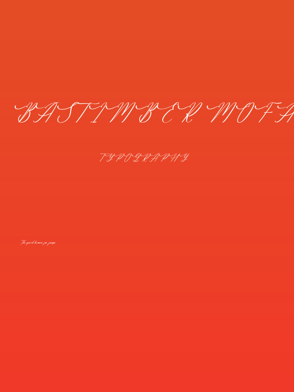 Bastimber Mofatega DEMO VERSION Italic Poster