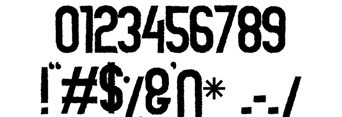 Bastion! Font OTHER CHARS