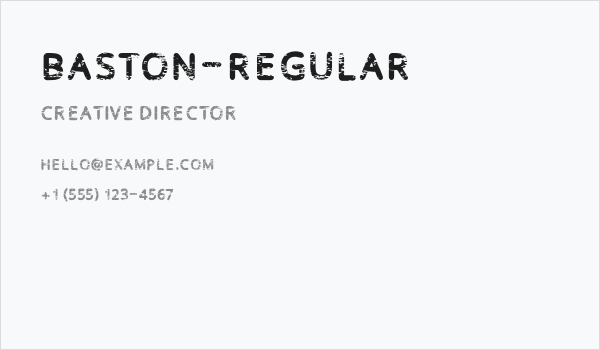 Baston-Regular Business Card