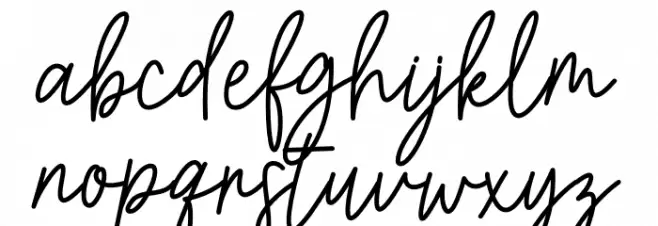 Bastony Signature फ़ॉन्ट लोअरकेस