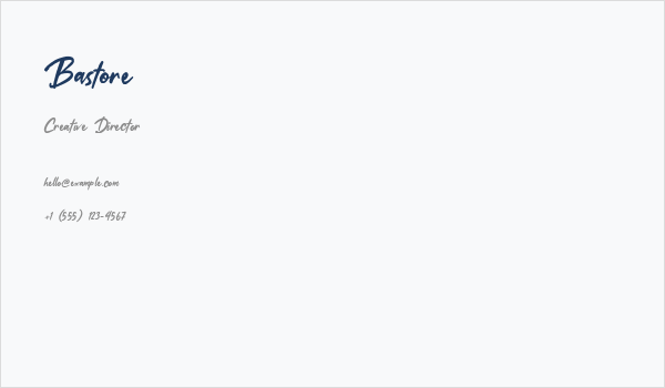 Bastore Business Card