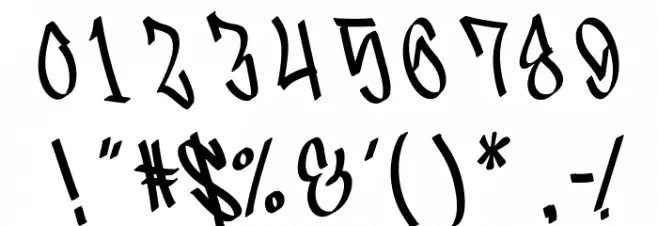 Bastrad-Regular Font OTHER CHARS