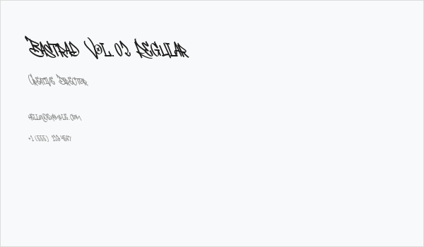 Bastrad Vol.02 Regular Business Card