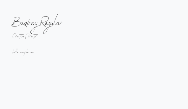 Bastray Regular Business Card
