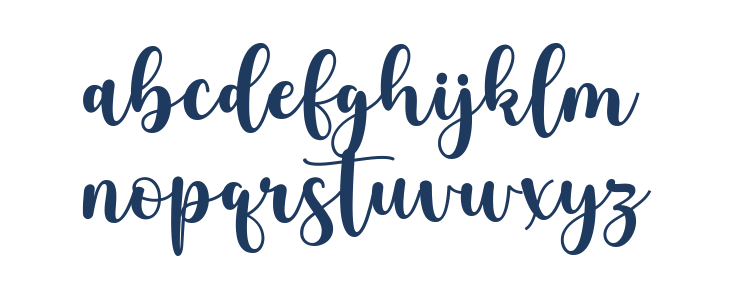 BastridScript Lowercase