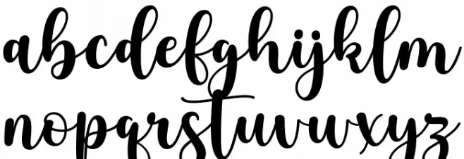 BastridScript Schriftart Kleinbuchstaben