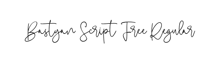Bastyan Script Free Regular  Fuentes Gratis Descargar