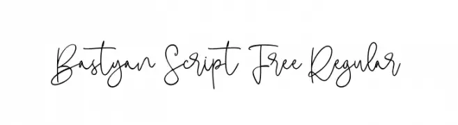 Bastyan Script Free Regular  Frei Schriftart Herunterladen