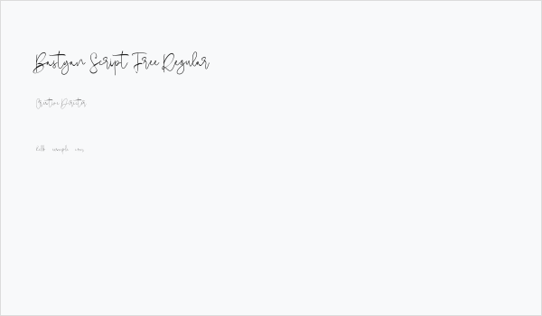 Bastyan Script Free Regular Business Card