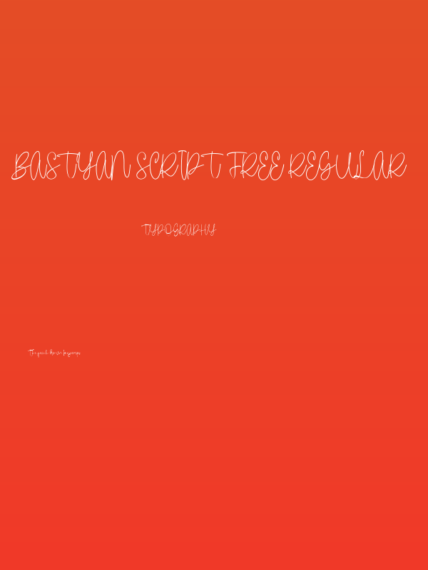 Bastyan Script Free Regular Poster