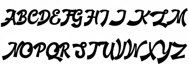 Basuki Script Demo फ़ॉन्ट अपरकेस