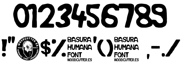 Basura Humana Font OTHER CHARS
