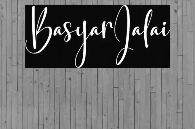 BasyarJalai Font examples