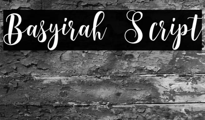 Basyirah Script Font examples