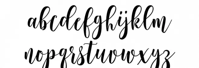 Basyirah Script Schriftart Kleinbuchstaben