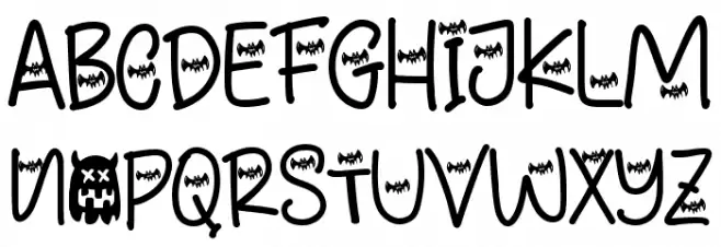 Bat Ghost - Personal Use 字体 大写