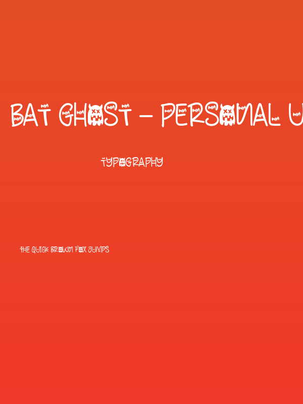 Bat Ghost - Personal Use Poster