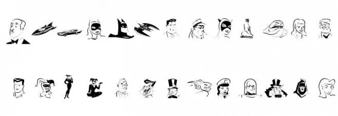 BatMan Шрифта ВЕРХНИЙ