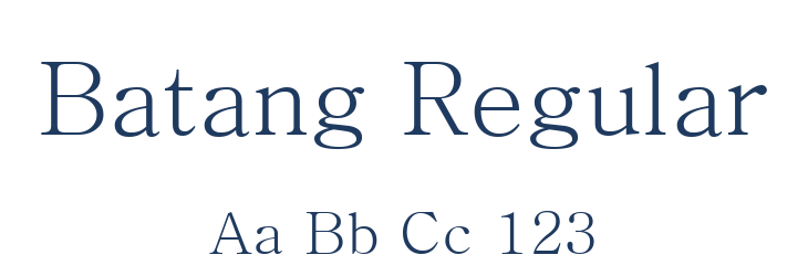 Batang Regular Font Preview