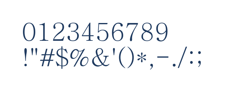 Batang Regular Other Characters