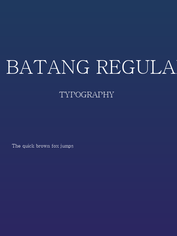Batang Regular Poster