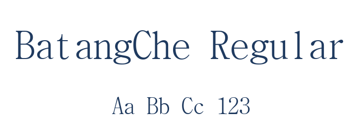 BatangChe Regular Font Preview