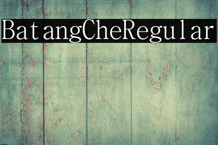 BatangChe Regular Example 1