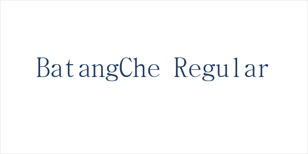BatangChe Regular Logo