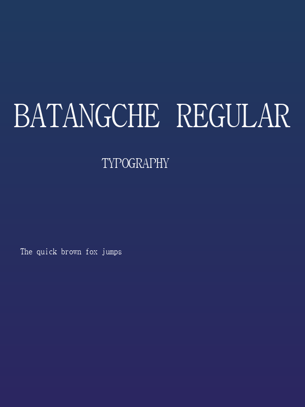 BatangChe Regular Poster