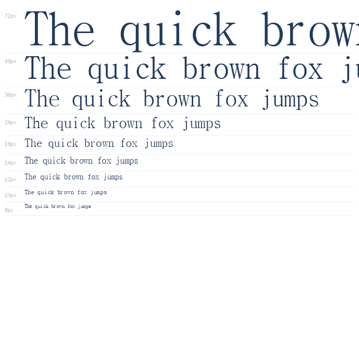 BatangChe Regular Waterfall