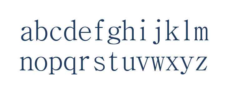 BatangChe Regular Lowercase
