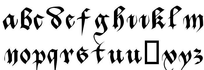 Batarde Font LOWERCASE
