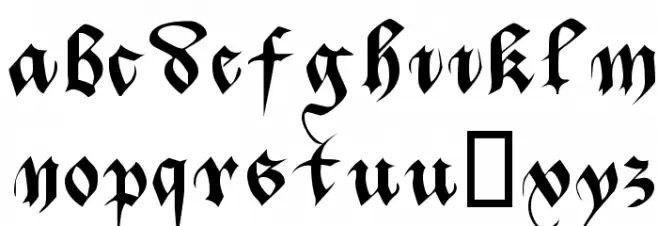 Batarde Caratteri MINUSCOLO