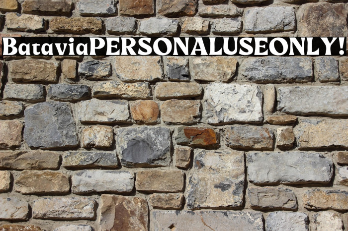 Batavia PERSONAL USE ONLY! Example 1
