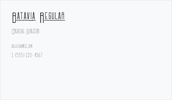 Batavia Regular Business Card