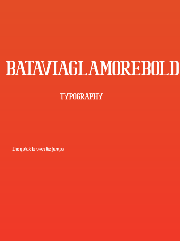 BataviaGlamoreBOLD-Bold Poster