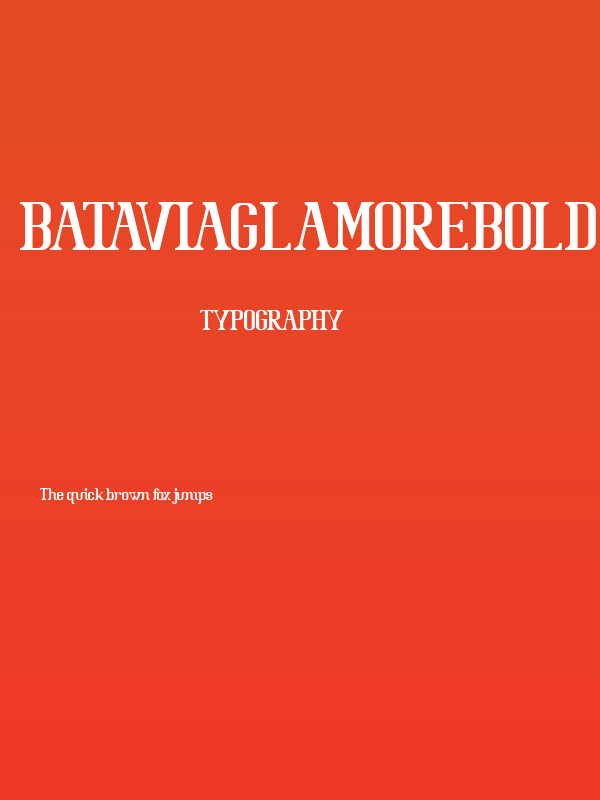 BataviaGlamoreBOLD-Bold Poster
