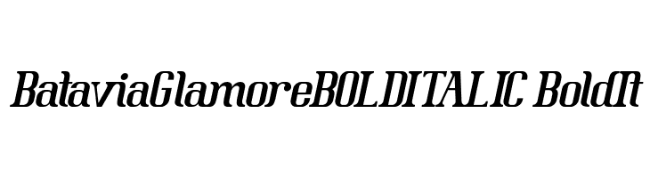 BataviaGlamoreBOLDITALIC-BoldIt  免费字体下载