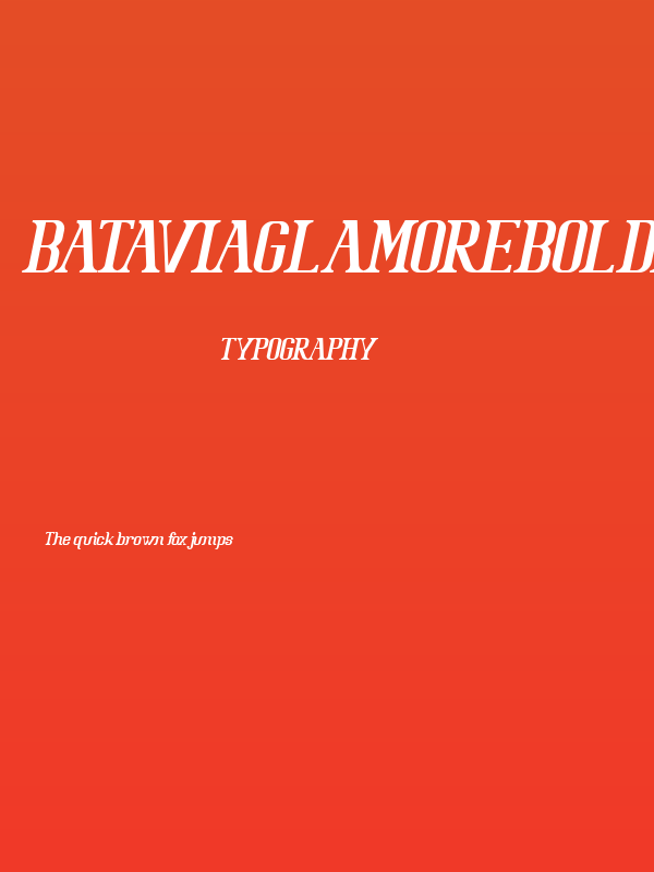 BataviaGlamoreBOLDITALIC-BoldIt Poster