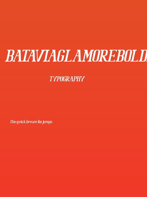 BataviaGlamoreBOLDITALIC-BoldIt Poster