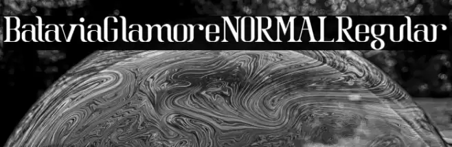 BataviaGlamoreNORMAL-Regular Font examples