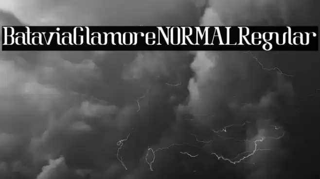 BataviaGlamoreNORMAL-Regular Font examples