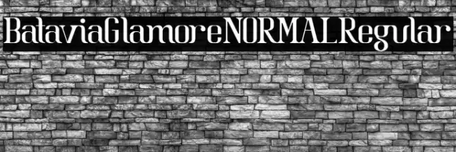 BataviaGlamoreNORMAL-Regular Font examples