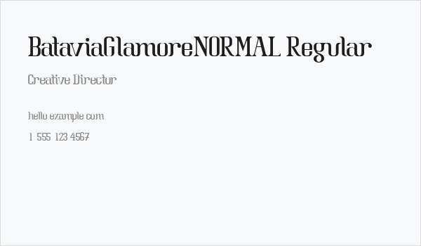 BataviaGlamoreNORMAL-Regular Business Card