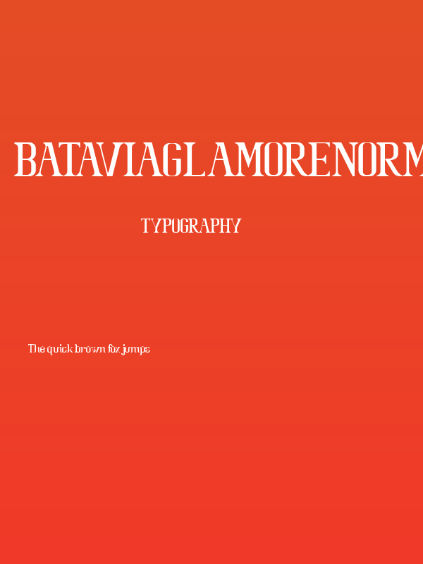 BataviaGlamoreNORMAL-Regular Poster