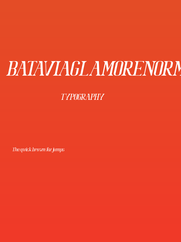 BataviaGlamoreNORMALITALIC-Ital Poster