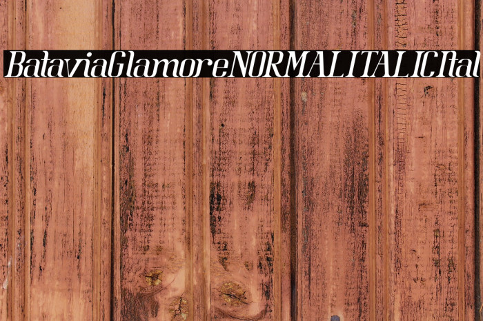 BataviaGlamoreNORMALITALIC-Ital Example 1