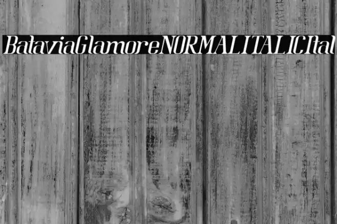 BataviaGlamoreNORMALITALIC-Ital Font examples